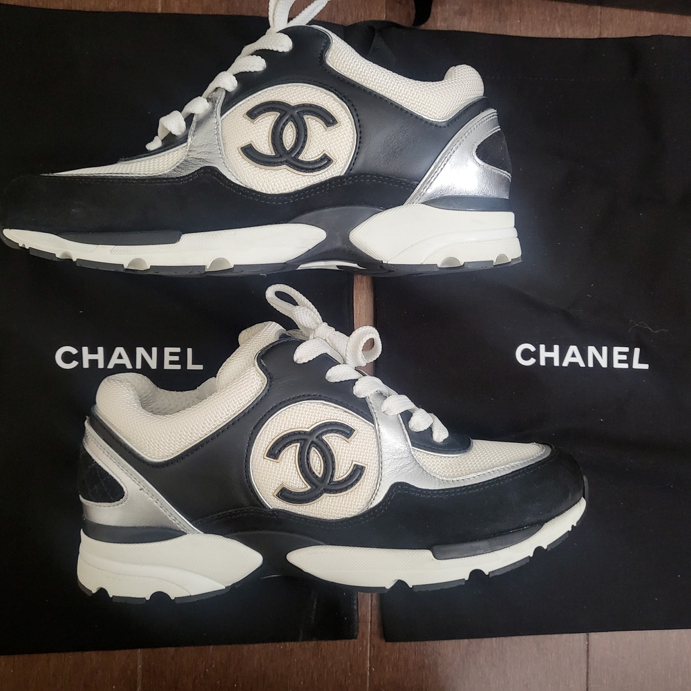 Chanel New Black and White Sneakers